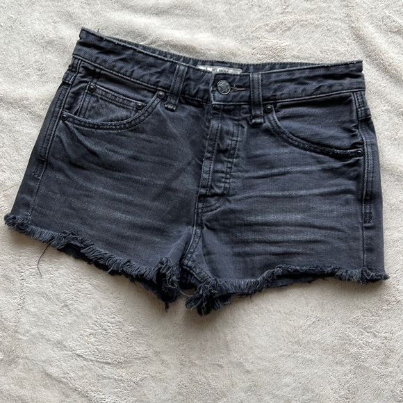 Free People Uptown Black Denim Shorts - Picture 4 of 12
